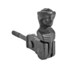 Arrêt tête bergère à visser noir 135mm - Zoom2