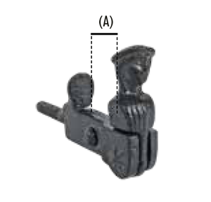 Arrêt tête bergère à visser noir + butée 153mm - Zoom2