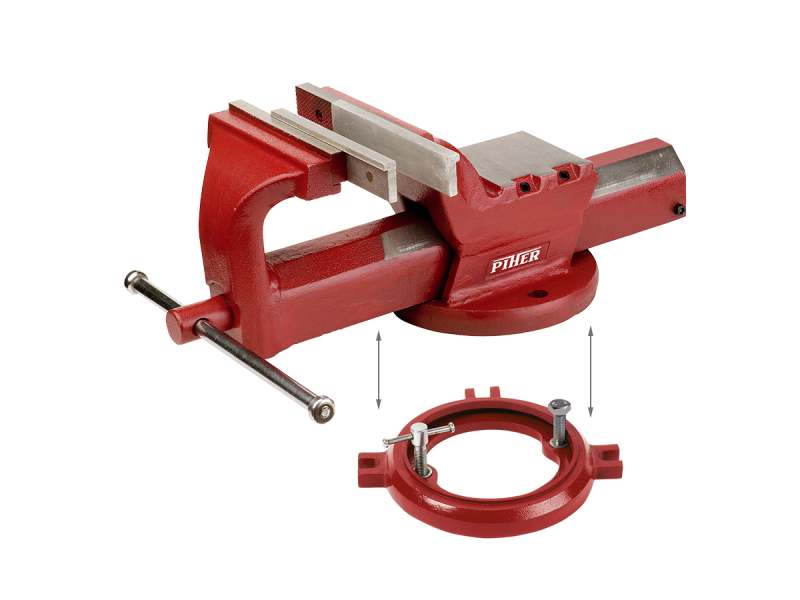 Base tournante étau guide carré 100mm en fonte - Zoom2