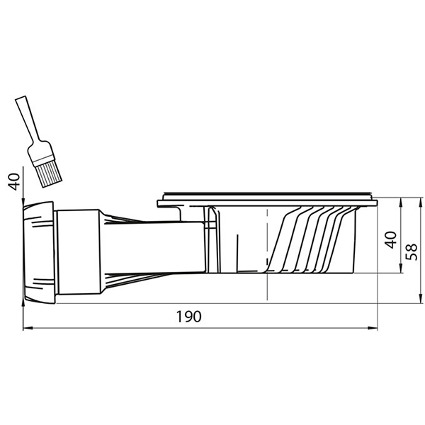 Bonde de douche SLIM Ø90 SANS GRILLE - Zoom2