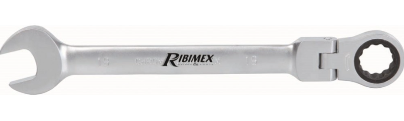 Lot de 7 clés mixtes à cliquet chrome vanadium - oeillet articulé 180° - Zoom2