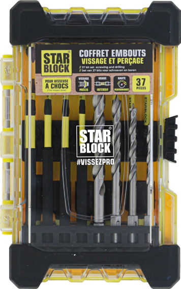 Coffret embouts de vissage + forets bois - 37 pces - Zoom2