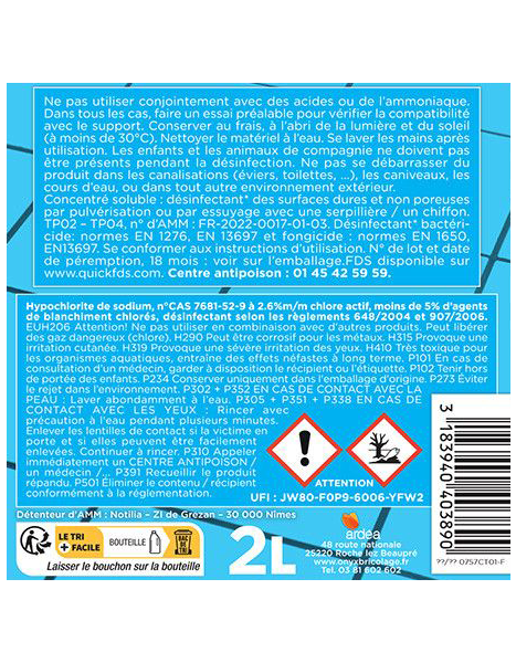 Eau de Javel 2.6% 2L - Zoom2