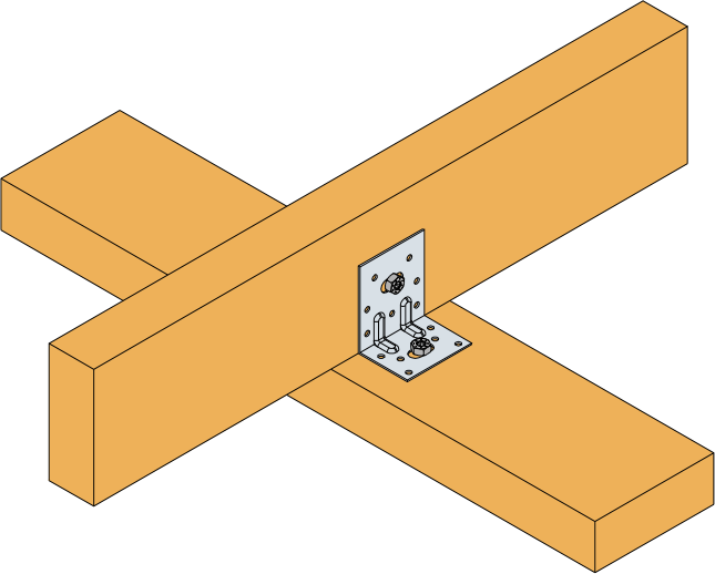 Equerre renforcée 76,5x49,5x65 Ep.1,5mm 76,5x49,5x65 Ep.1,5mm - Zoom2