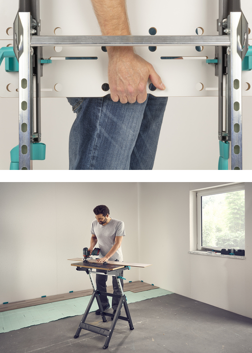 Etabli de serrage MASTER 750 ERGO charge maxi 125kg - Zoom2