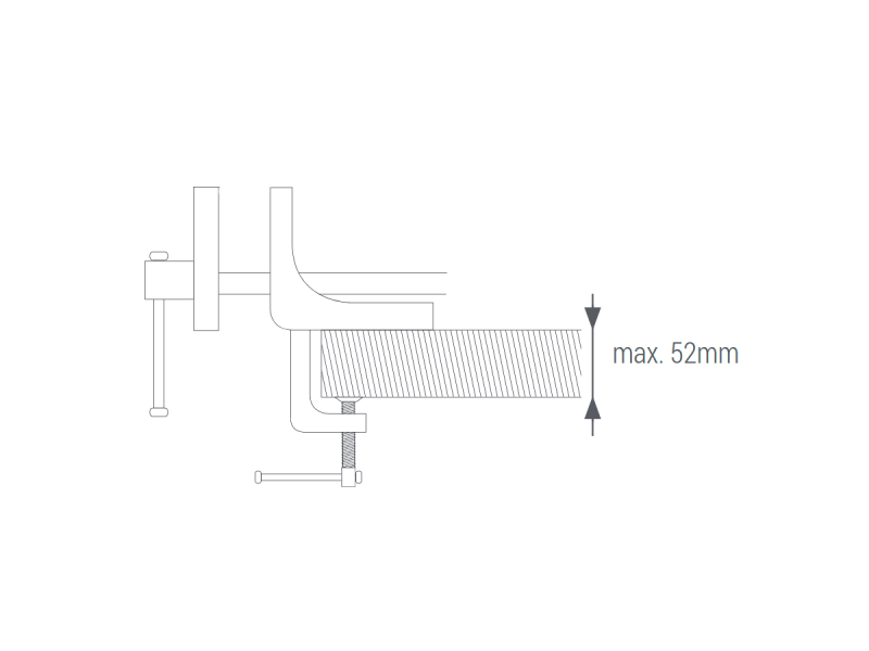 Etau mobile d'établi menuisier en fonte - Zoom2
