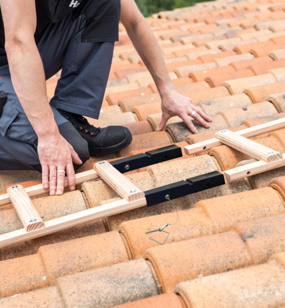 Extension échelle plate de toit bois 2m 8 échelons - Zoom2