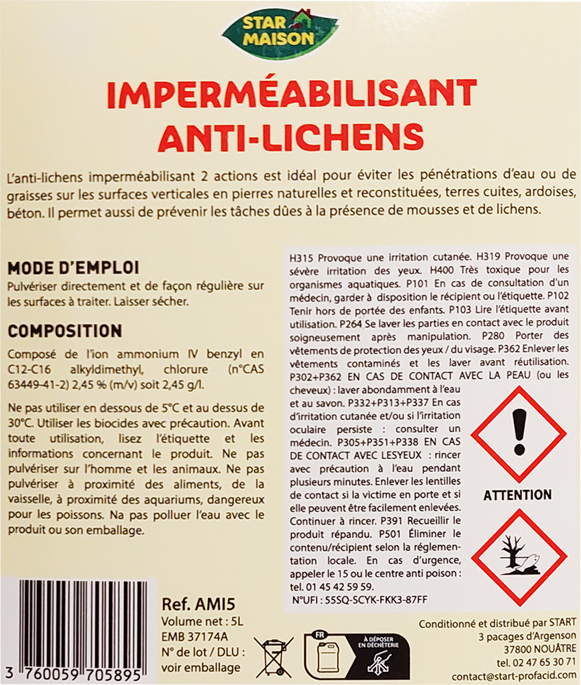 Imperméabilisant anti-lichens 5L STAR JARDIN - Zoom2