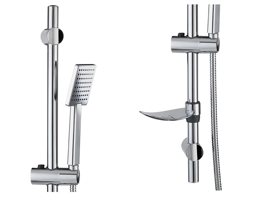 Kit douche 1 jet CHIC barre Ø25 flexible métal - Zoom2