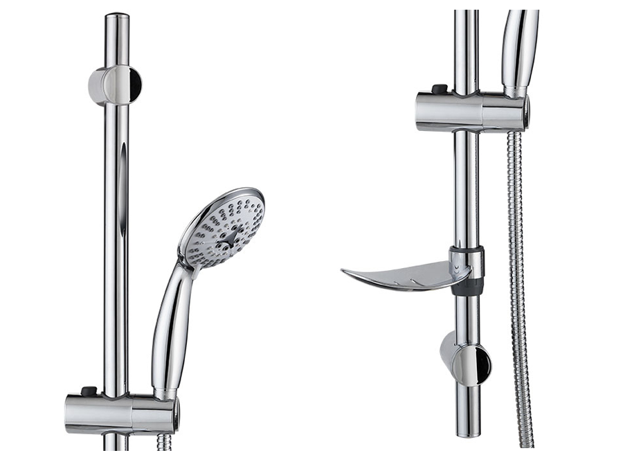 Kit douche 4 jets  ZEN barre Ø25 flexible métal - Zoom2