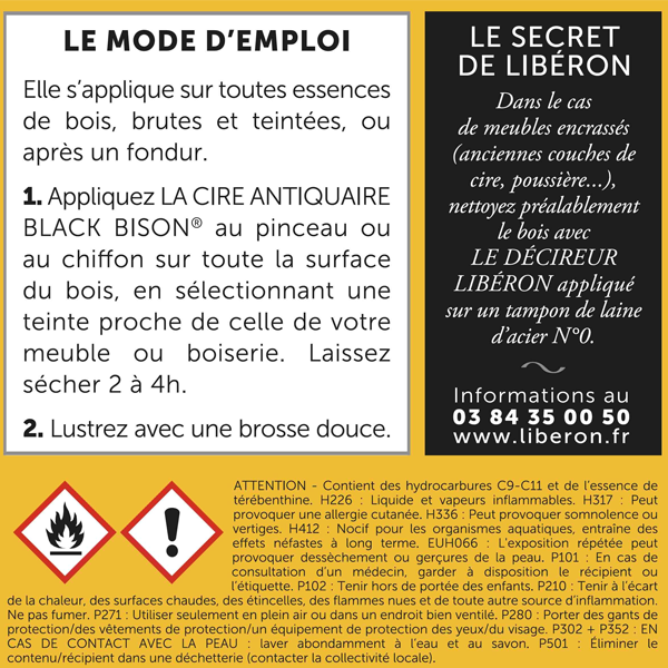 Cire antiquaire Chêne Foncé LIQUIDE 0,5L LIBERON - Zoom2