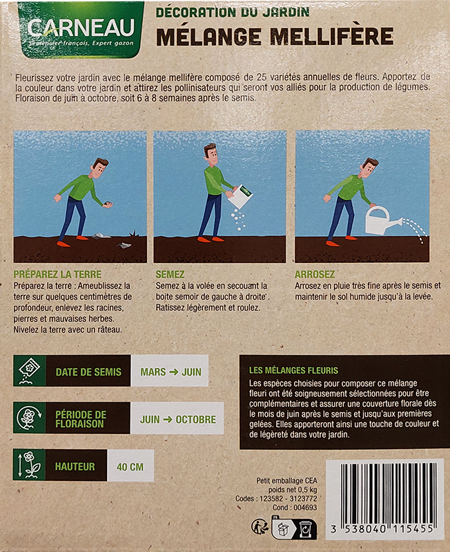 Mélange mellifère 500g 50m² - CARNEAU - Zoom2