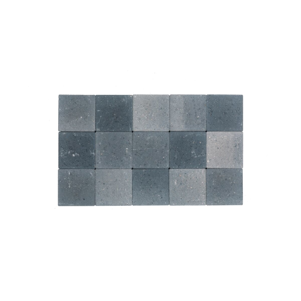 Pavés 15x15x6cm Gris-noir non tambouriné avec chanfrein- P/520 pavés soit 11,81m² COECK - Zoom2