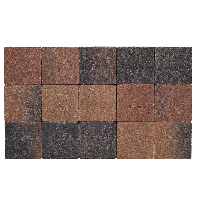 PAVES IN LINE 15x15x6cm Brun / Noir Palette de 520 pavés soit 11,81m² COECK - Zoom2