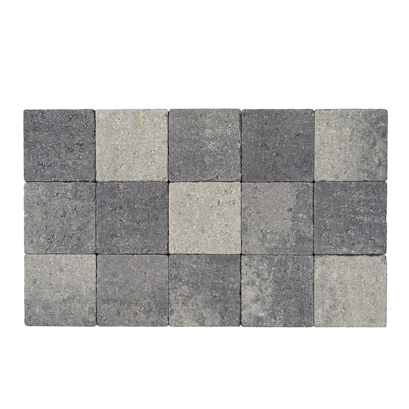 PAVES IN LINE 15x15x6cm Gris-Noir COECK tambouriné - P/520 pavés soit 11,81m² - Zoom2