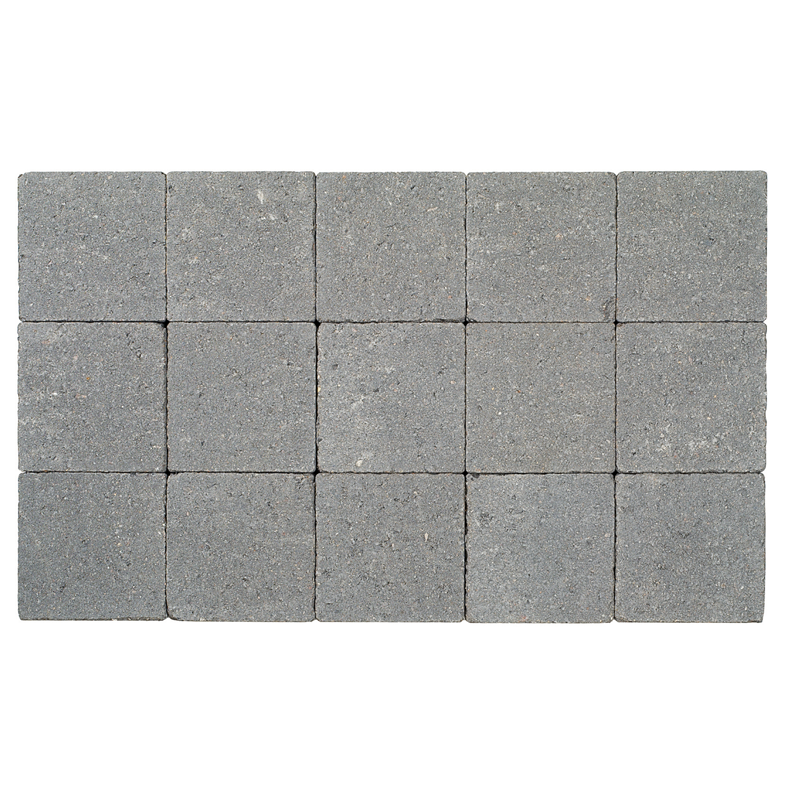 PAVES IN LINE 15x15x6cm Gris-souris tambouriné - P/520 pavés soit 11,81m² COECK - Zoom2