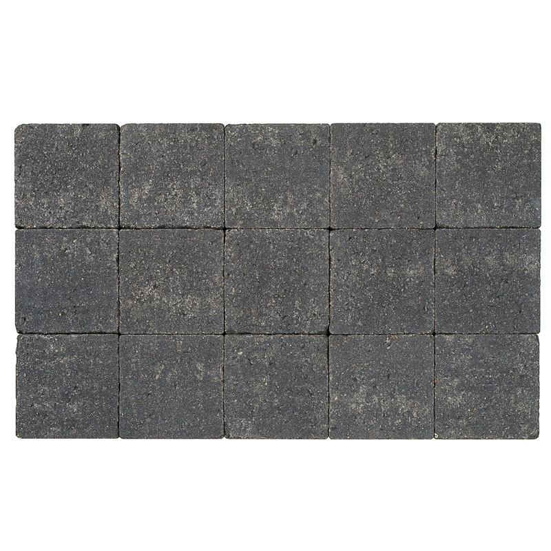 PAVES IN LINE 15x15x6cm Noir tambouriné P/ 520 pavés soit 11,81m² - COECK - Zoom2