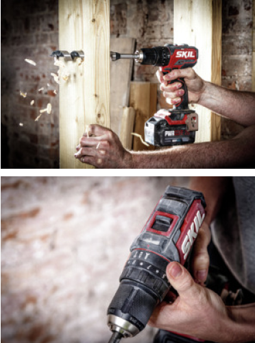 Perceuse-visseuse percussion 20V SKIL Brushless - en coffret avec 2 batteries et chargeur rapide - CD1E3075HA - Zoom2