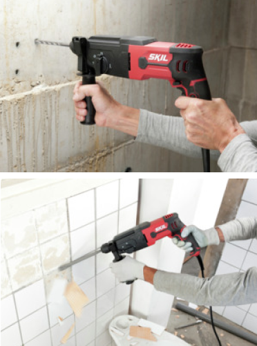 Perforateur SDS 850W - 2,8J SKIL mandrin 13mm - RH1E1770GA livrré en coffret avec 3 forets SDS - Zoom2