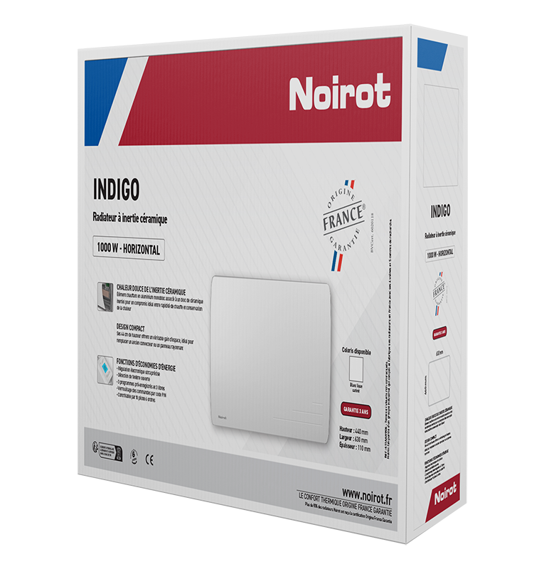 Radiateur à inertie céramique INDIGO 1000W NOIROT - Zoom2