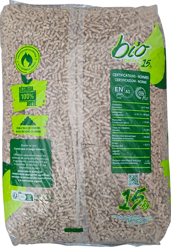 Pellets Granulés de bois biopellet 15kg stock limité - Zoom2