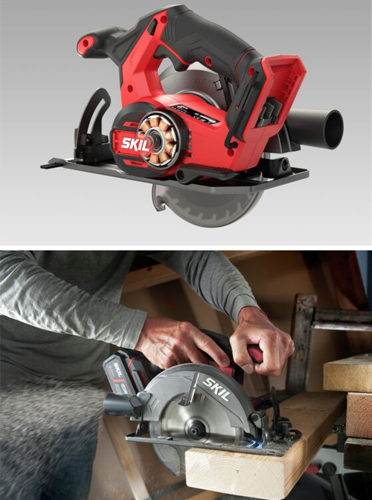 Scie Circulaire 20V SKIL coupe 61mm Brushless - corps nu sans batterie  FDS chargeur - SW1E3550CA - 1 lame carbure - Zoom2