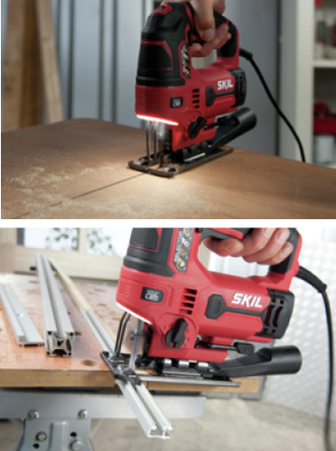 Scie Sauteuse 680W coupe 85mm SKIL éclairage LED 180° - SW1E4531GA - livrée en coffret avec 7 lames - Zoom2