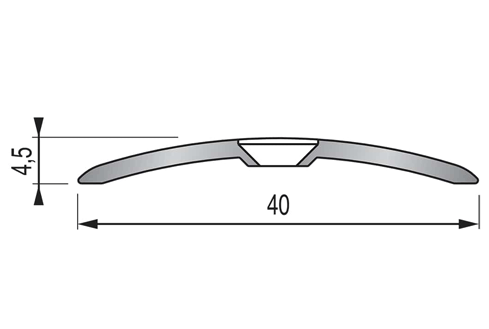Seuil plat renforcé à visser alu naturel - 40mmx2,70m - 2046090 - Zoom2