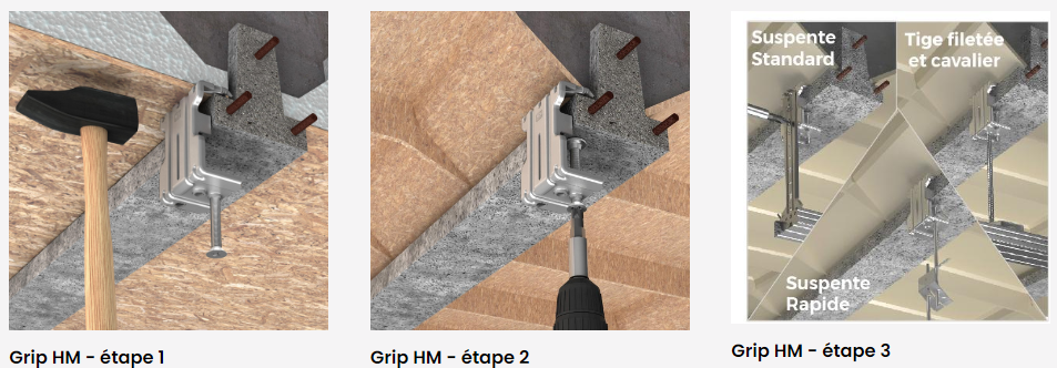 Suspentes Grip hourdis multi usages sur poutrelles béton - 50 pces - Zoom2