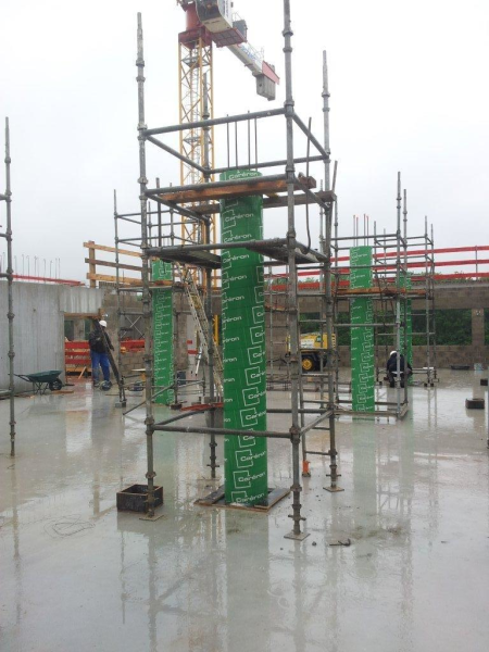 Tube de coffrage carré en carton 200x200mm longueur 3m - Zoom2