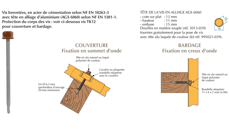 Vis bois TETALU P1 6,3x75 TK12 Anthracite RAL7016 - 100 pces - Zoom2