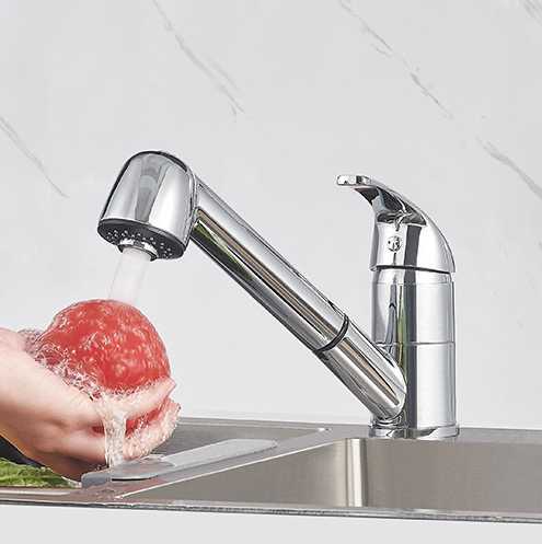 Mitigeur évier BAGO Chromé - Douchette 2 jets extractible - 4051631 - Zoom3