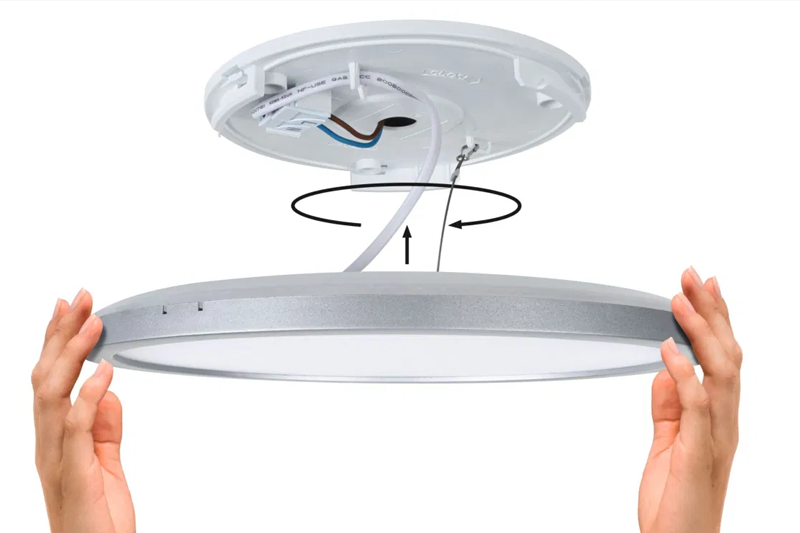 Panneau LED Atria Shine chrome mat 293mm 16W 230V 4000K - Zoom3