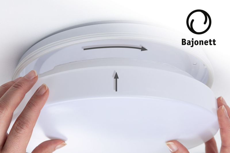 Plafonnier Axin IP44 plastique blanc rond 260mm 230V E27 (ampoule non incluse) - Zoom3