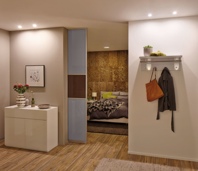 3 spots encastrés LED orientables NOVA alu blanc IP20 84mm GU10 3x6,5W 3x460lm 230V 2700K - Zoom3