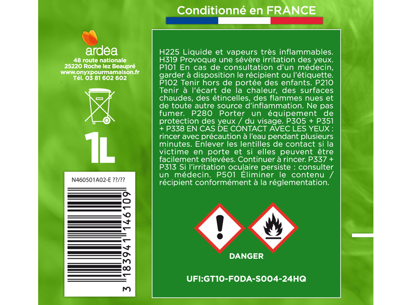 Alcool à brûler 90° 1L - Zoom3