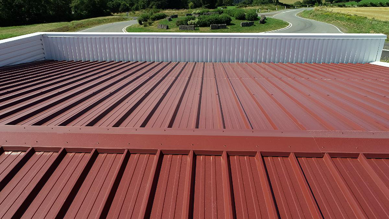 Panneau sandwich 40mm 8m10x1m utile - RAL8012 Rouge - Zoom3