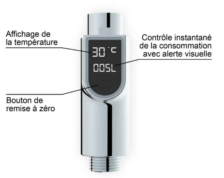 Connecteur Ekogest chromé - Zoom3
