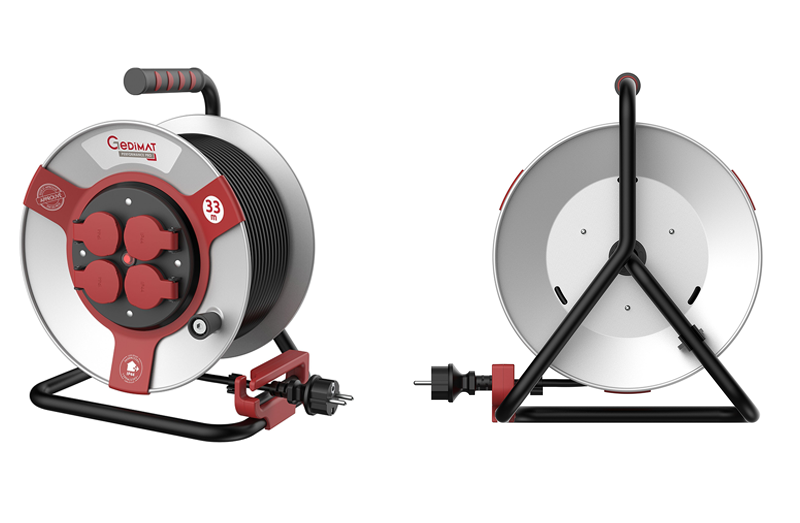 Enrouleur pro métal H07RN-F 3G2,5 mm² L.33m GEDIMAT PERFORMANCE PRO - Zoom3