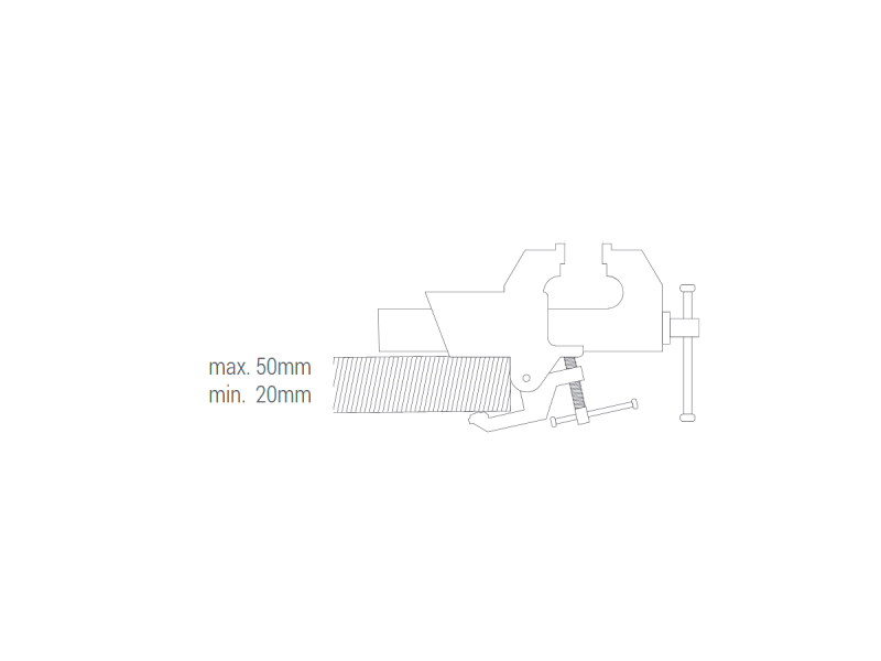 Etau mobile d'établi serrurerie en fonte - Zoom3
