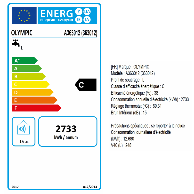 Chauffe-eau Horizontal 150L OLYMPIC - Zoom3