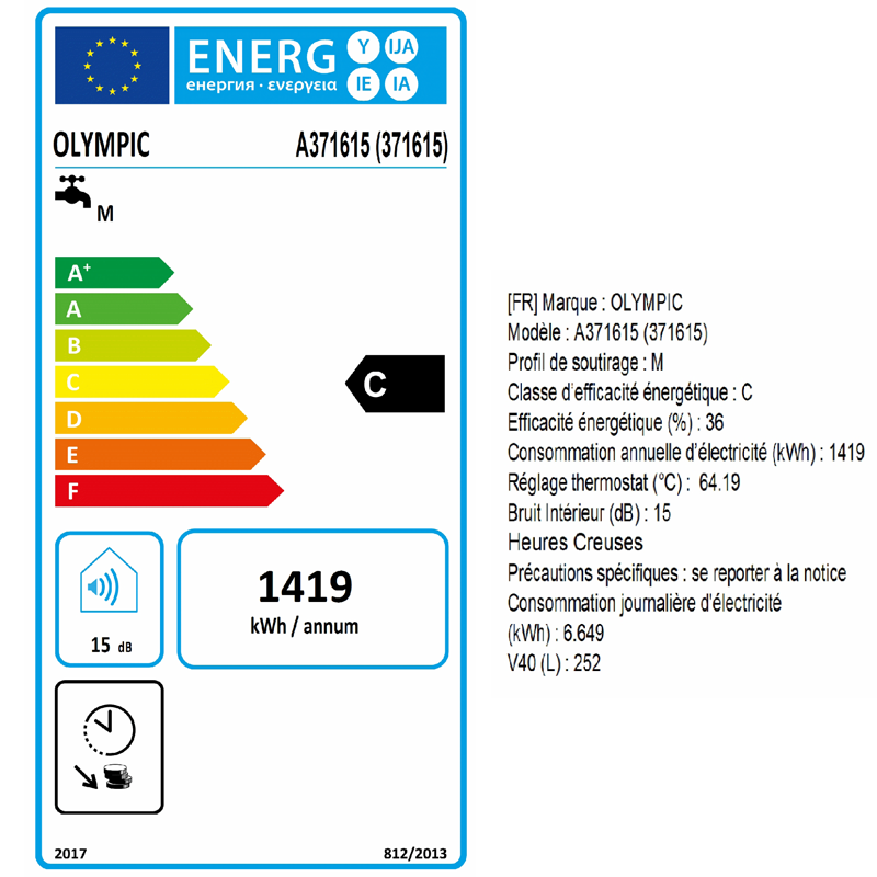 Chauffe-eau Vertical 150L OLYMPIC - Zoom3