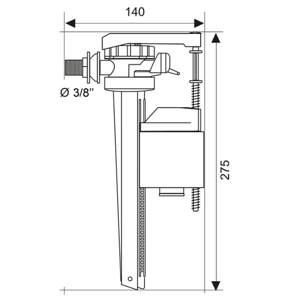 Mécanisme à câble 3/6L MW2 + robinet flotteur JOLLYFILL - NF - Zoom3