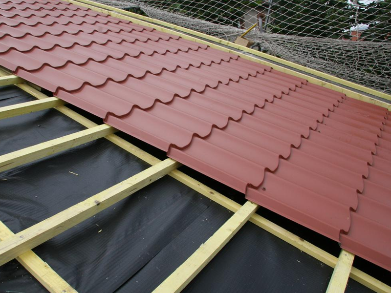 Panneau tole tuile simple 2m30x1m10 utile -Terracotta - Zoom3