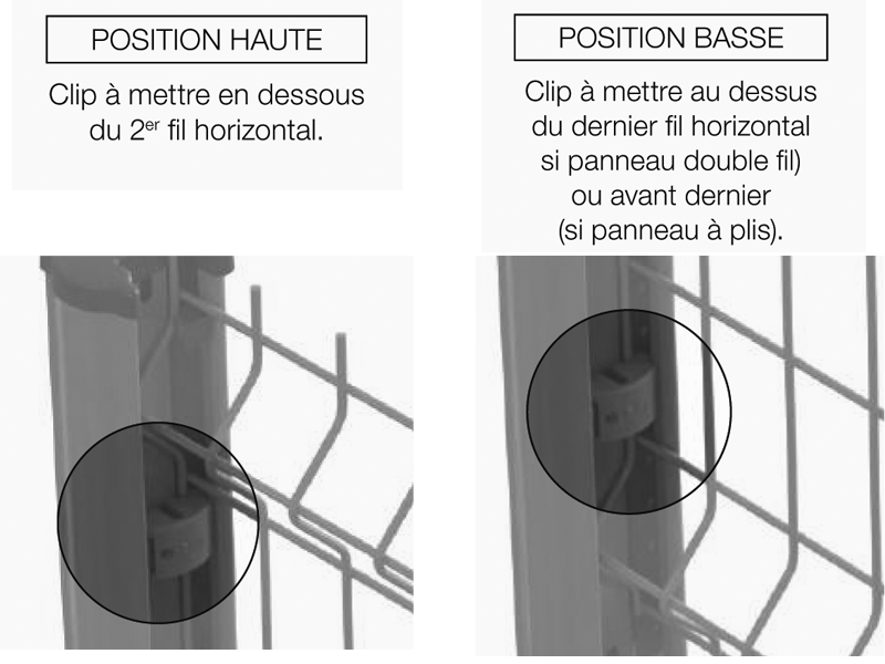 Clip de fixation Noir  Clip&Lock - Pour poteau GIGA - pose sans outil (sachet de 50 pièces) - Zoom3