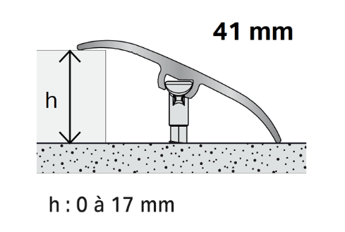 Seuil multi-niveaux HARMONY noir brossé - 41mm 93cm - 714602D - Zoom3